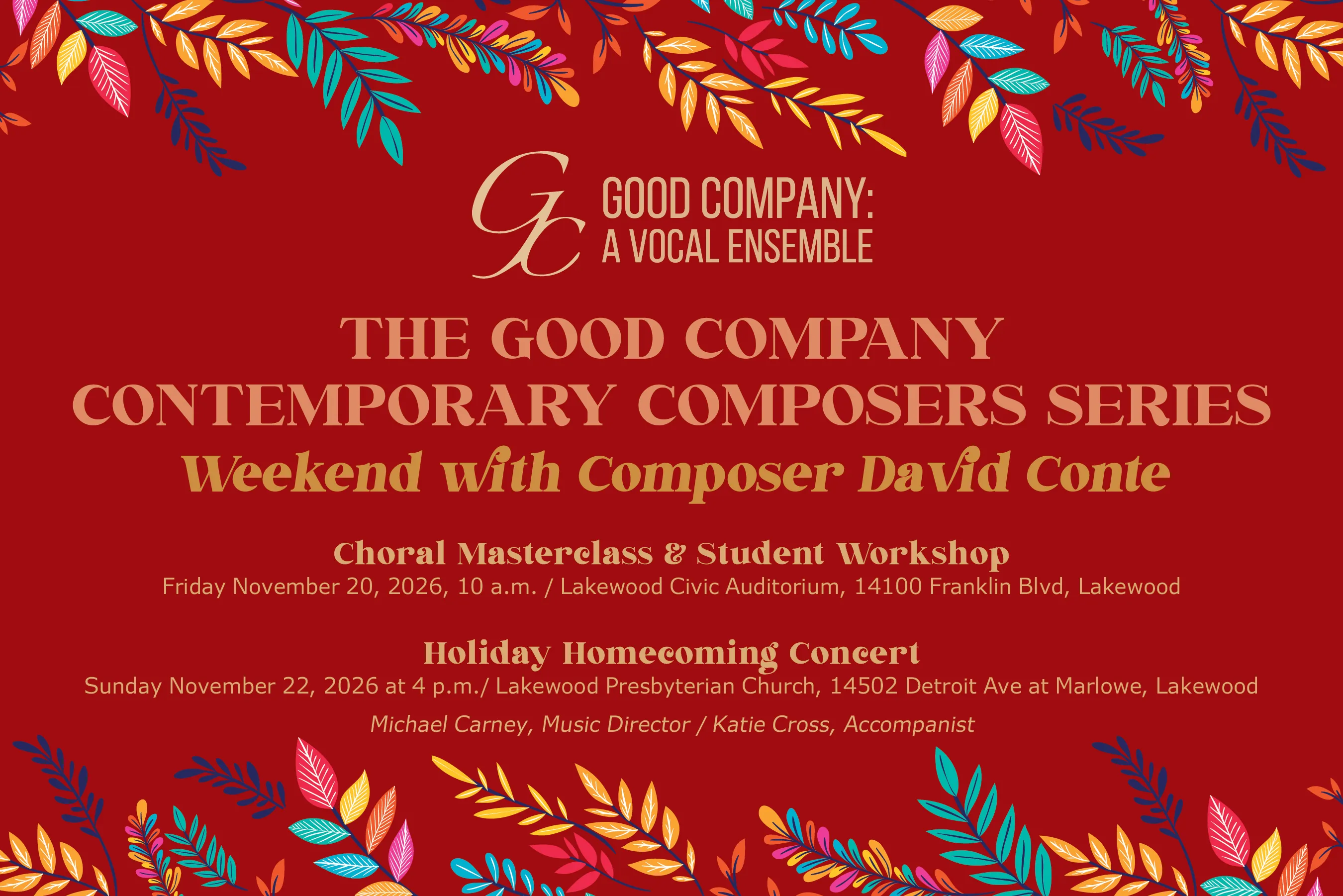 event-submission:Holiday Homecoming Concert with Good Company and Composer David Conte