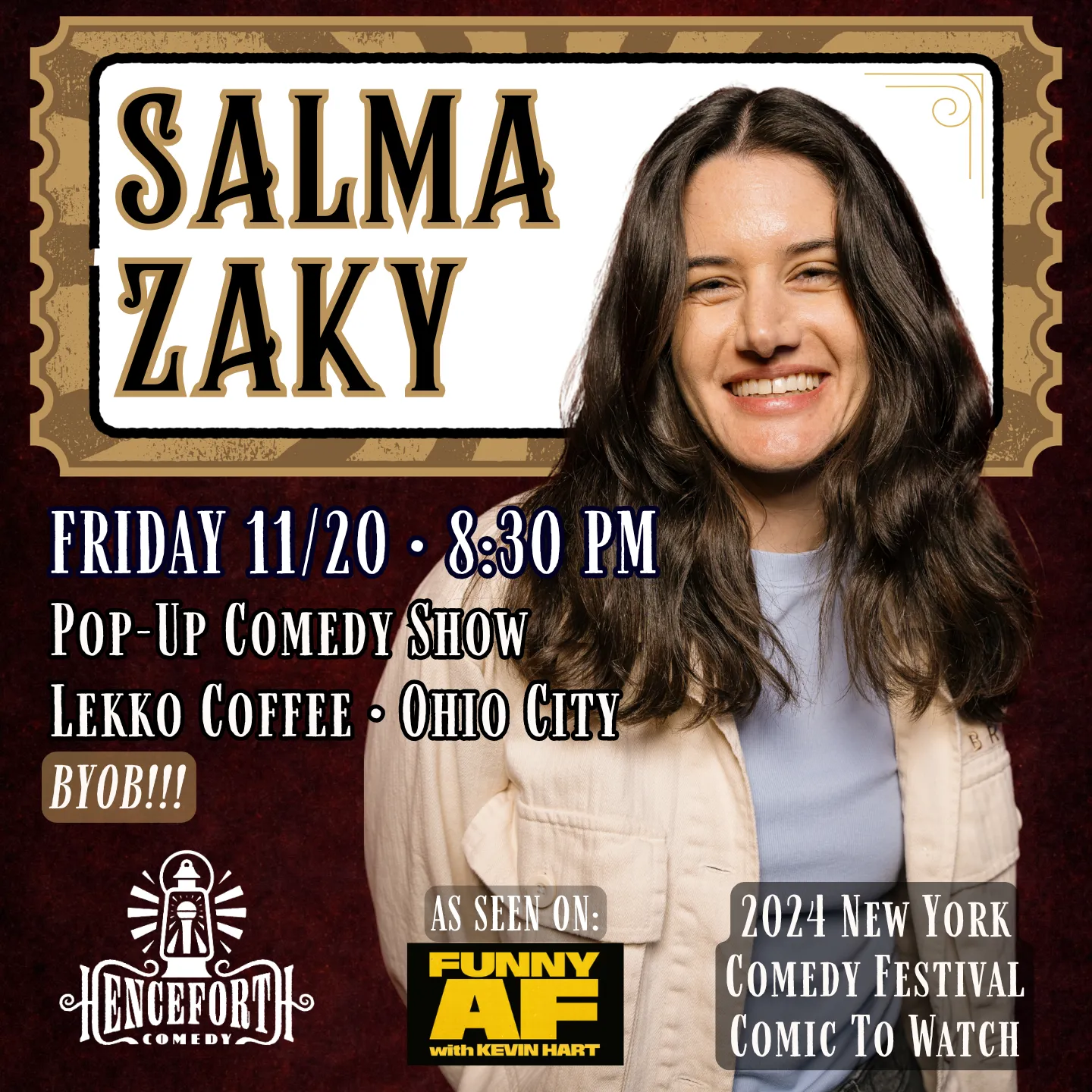 event-submission:Henceforth Comedy Presents: Salma Zaky in Ohio City Lekko Coffee